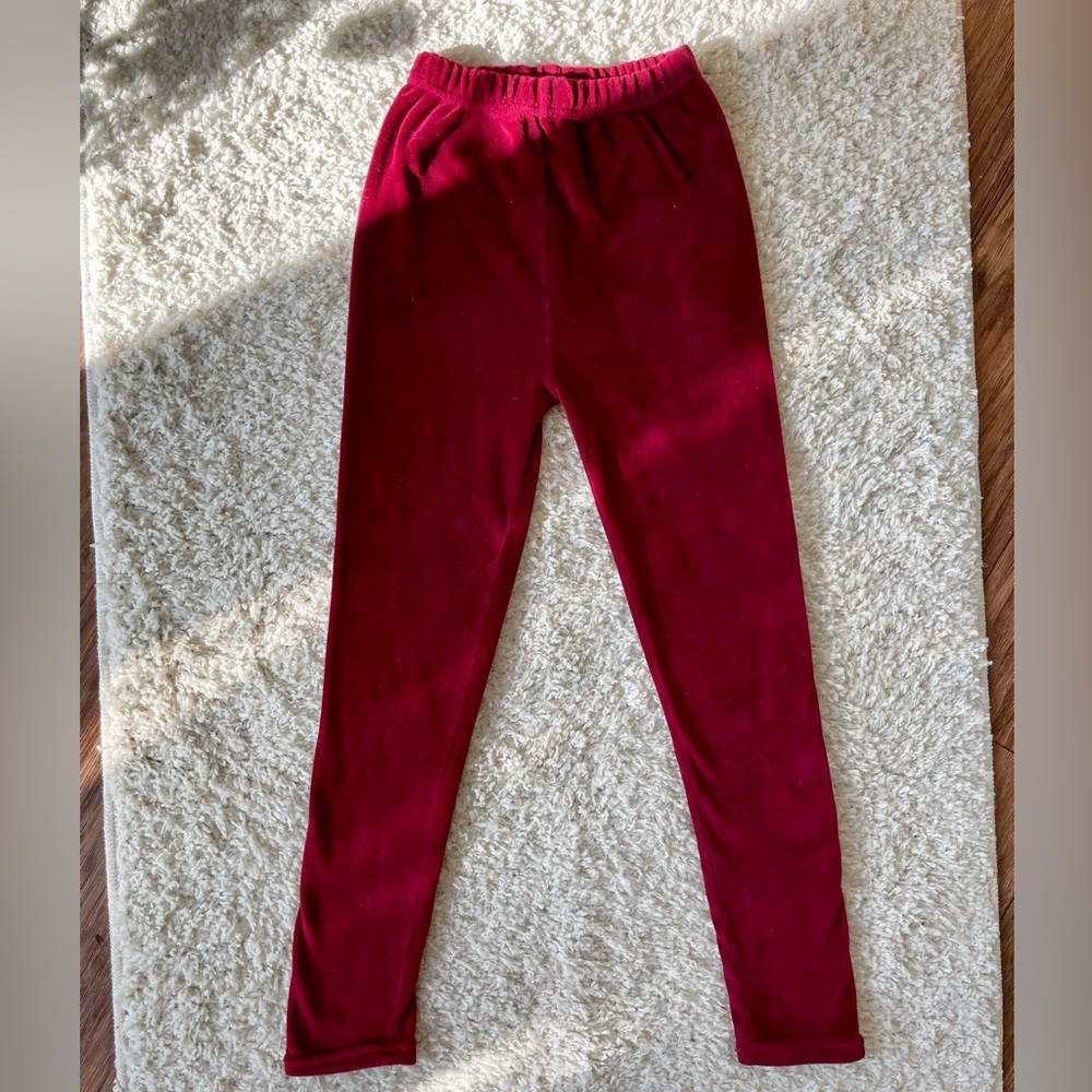 Velvet Red Leggings